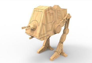 Star Wars - AT-AP Walker als 3D Laser Cut Modell - drawing